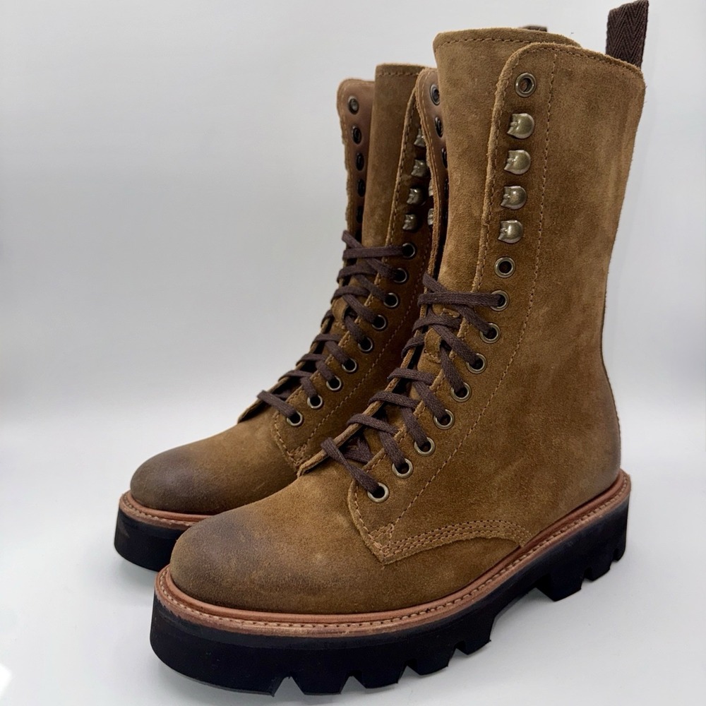 Grenson Mavis Snuff Boots Women's Size 7.5 UK 5 Brown Distressed Roughout